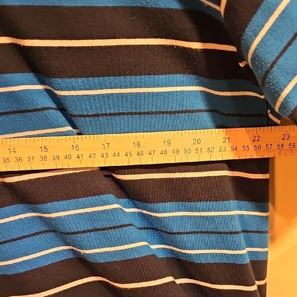 OAKLEY- Men's Blue Striped Polo SIZE XL - Picture 5 of 8